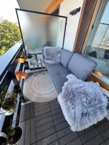 Posezení v ubytování Vincenzo appart, Studio Confortable à Nendaz, accès Direct au Télécabine de Tracouet et Parking Souterrain Inclus