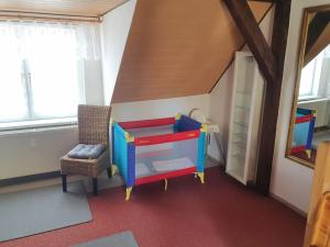 Χώρος καθιστικού στο Schöne Ferienwohnung