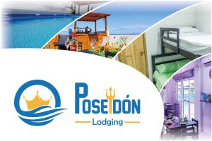 a logo for a resort with a swimming pool at Poseidón Lodging COJIMIES in Cojimíes