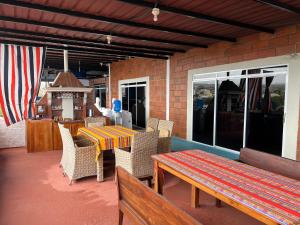 Istumisnurk majutusasutuses Hostal Cattleya