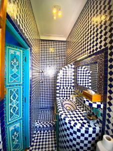 Posezení v ubytování Riad La Perle Rouge