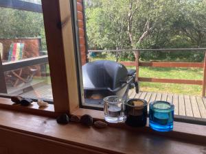 Cosy cottage close to natural pearls陽台或露臺