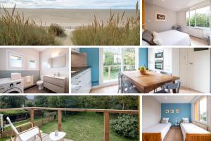 a collage of photos of a house at Rafale 1er étage - Accès Privée à la plage in Grand-Fort-Philippe