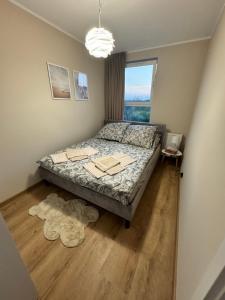 Katil atau katil-katil dalam bilik di Apartamenty RAJ przy Onkologii