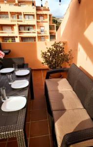 A balcony or terrace at Spacious and stylish penthouse in Mijas