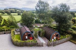 an aerial view of a home with a small house at The Kellbank in Gosforth