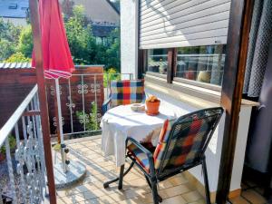 Balkón nebo terasa v ubytování Ferienwohnung Huhn
