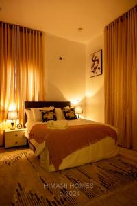 Ένα ή περισσότερα κρεβάτια σε δωμάτιο στο Beautiful Apartment in Jabi