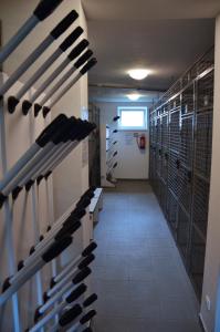 a row of horse stalls in a horse at Apartmány - Kouty nad Desnou in Loučná nad Desnou