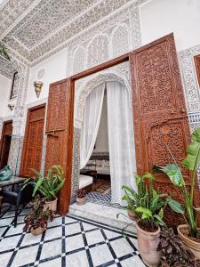 Posezení v ubytování Riad Zawiyat Fes