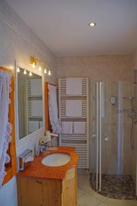 Koupelna v ubytování Hotel Bergland
