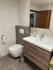 Ένα μπάνιο στο Ferienwohnung am Rosenbach