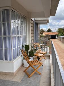 Balkón nebo terasa v ubytování WhiteRose Apartments