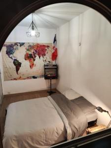 Ένα ή περισσότερα κρεβάτια σε δωμάτιο στο Appartement 45 m