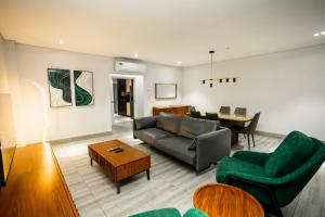 Istumisnurk majutusasutuses Space Quality Apart Hotel