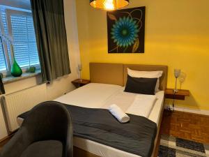 Postel nebo postele na pokoji v ubytování Hotel SchlossStuben