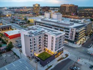an overhead view of a large white building in a city at Cambria Hotel Denver Downtown RiNo in Denver