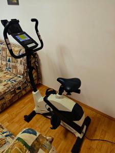 a exercise bike sitting in a living room at Soko-Veljkovic-apartman in Soko Banja