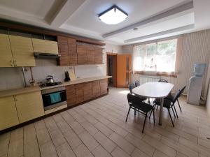 Η κουζίνα ή μικρή κουζίνα στο Шикарный гостевой дом в Алматы