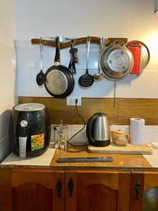 Η κουζίνα ή μικρή κουζίνα στο Rapu Lemu,Casa con orilla de Rio ,Pucon