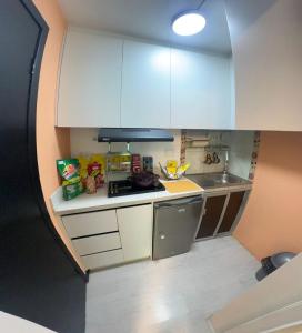 Køkken eller tekøkken på Gold House Oro