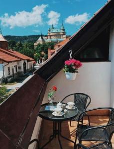 Balkón nebo terasa v ubytování Dom pod zámkom