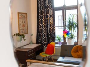 Posezení v ubytování Ferienwohnung Enjoy Gӧrlitz - Parkplatz