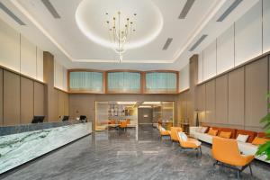 Χώρος καθιστικού στο Yizhi Hotel Guangzhou Nancun Wanbo Metro Station