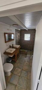 a bathroom with a toilet and a sink at kazamango in Trois-Rivières +33 photos