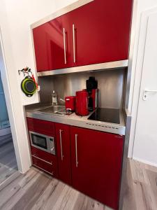Kuchyň nebo kuchyňský kout v ubytování Broddaborg Apartments