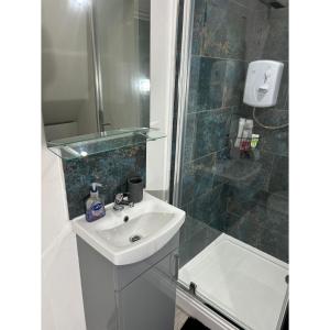 Ένα μπάνιο στο Orchard Court Spacious one bedroom apartment with extra sofa bed +11 φωτογραφίες