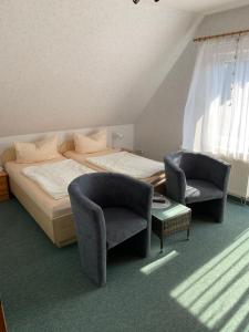 Posezení v ubytování Ferienwohnung Wede