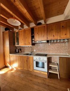 Kuchyň nebo kuchyňský kout v ubytování Apartmán u jezírka