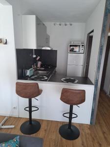 Η κουζίνα ή μικρή κουζίνα στο Appartement Cosy à Ales aux pieds des Cévennes