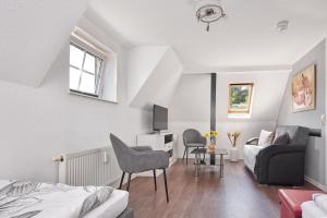Posezení v ubytování Ferienwohnung Leipzig Süd
