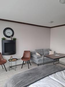 Χώρος καθιστικού στο Premium StudioApartment in Borovets Gardens