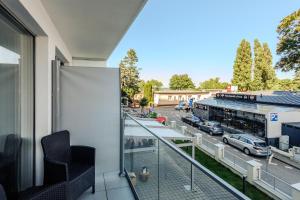 Balkon lub taras w obiekcie Balticus Apartamenty Standard Promenada Gwiazd 14
