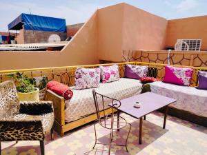 Posezení v ubytování Hostel Marrakech Rouge