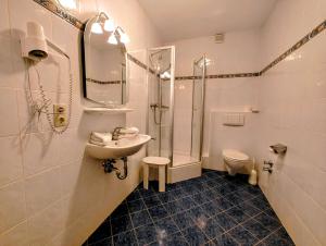 Koupelna v ubytování Hotel Schiffmeister + 26 fotografií