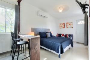 Ένα ή περισσότερα κρεβάτια σε δωμάτιο στο M&Z loft La Terraza