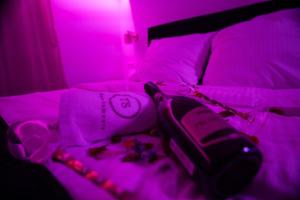 Łóżko lub łóżka w pokoju w obiekcie TS Apartamenty