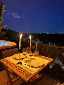 Balkón nebo terasa v ubytování Chalet, Jacuzzi, Vue Panoramique