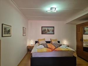 Postel nebo postele na pokoji v ubytování Chalet Aargovia South