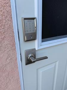 a door with a door knob and a door sidx sidx sidx sidx at The Hub in Del Aire