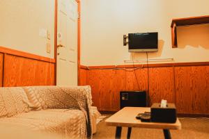 TV a/nebo společenská místnost v ubytování Hakuba Pension & Log Hotel Meteor