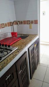 Η κουζίνα ή μικρή κουζίνα στο Departamento con Alberca en Ixtapa