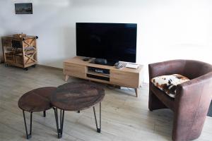 TV a/nebo společenská místnost v ubytování Appartement 3 pièces à Anzère + 6 fotografií