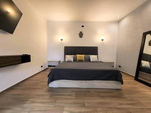 a bedroom with a large bed in a room at Suite Tlaquepaque centro in Guadalajara