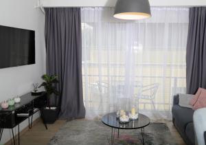 Televízia a/alebo spoločenská miestnosť v ubytovaní Acropolis Sweet House 4