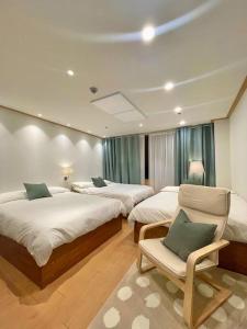 Krevet ili kreveti u jedinici u objektu Hongdae House